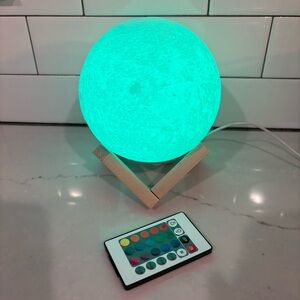 White Moon Lamp with Remote